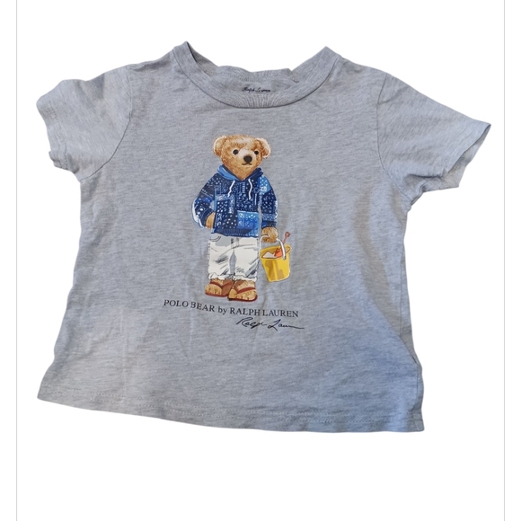 Polo Ralph Lauren Other - Polo by Ralph Lauren Light Gray Kids T-Shirt with Bear Graphic